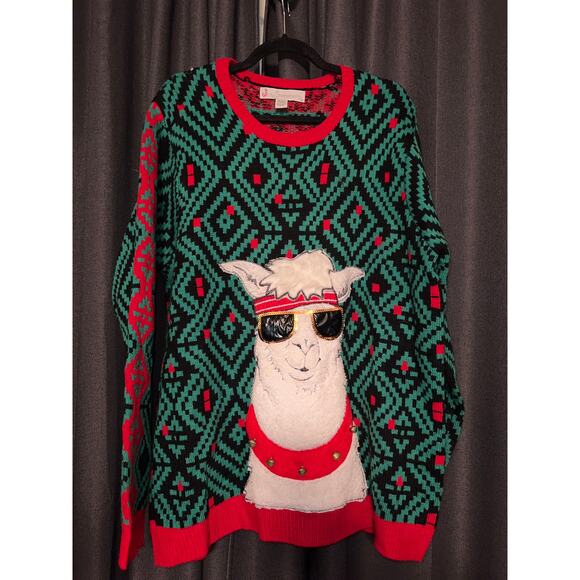 Ugly Christmas Sweater Xmas Size XL Llama - Picture 1 of 3